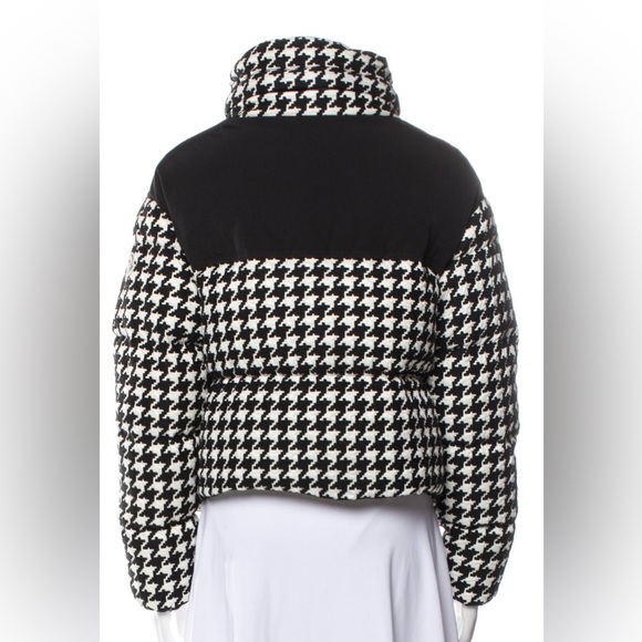Moncler Black and White Houndstooth Puffer Jacket - Picture 3 of 8